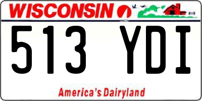 WI license plate 513YDI