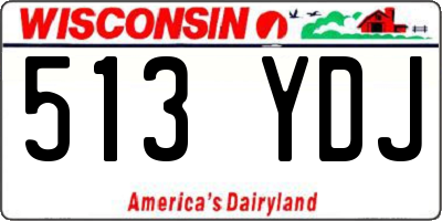 WI license plate 513YDJ