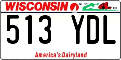 WI license plate 513YDL