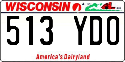 WI license plate 513YDO
