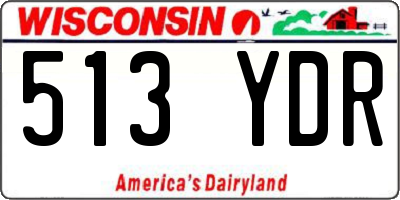 WI license plate 513YDR