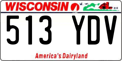 WI license plate 513YDV