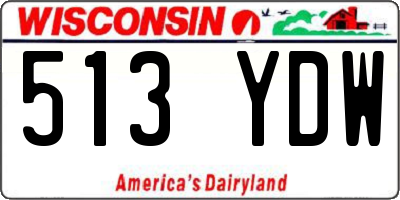 WI license plate 513YDW