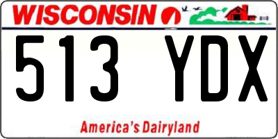 WI license plate 513YDX