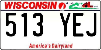 WI license plate 513YEJ