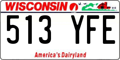 WI license plate 513YFE