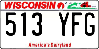 WI license plate 513YFG