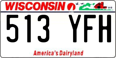 WI license plate 513YFH