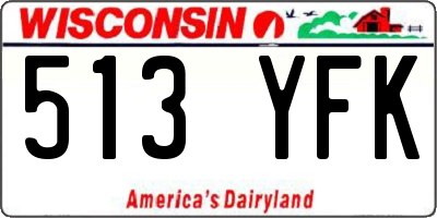 WI license plate 513YFK