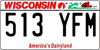 WI license plate 513YFM