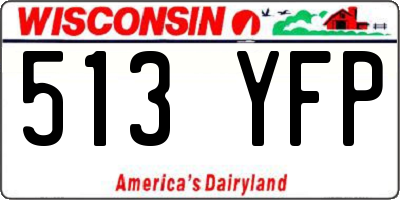 WI license plate 513YFP