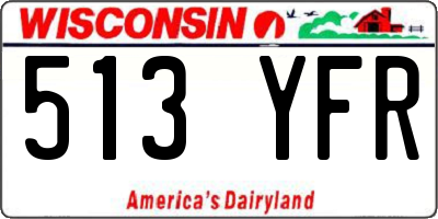 WI license plate 513YFR