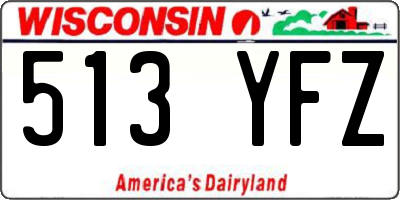 WI license plate 513YFZ