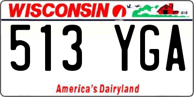 WI license plate 513YGA