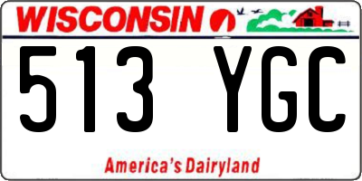 WI license plate 513YGC