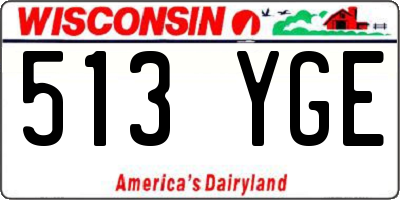 WI license plate 513YGE