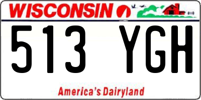 WI license plate 513YGH