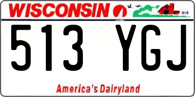 WI license plate 513YGJ