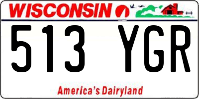 WI license plate 513YGR