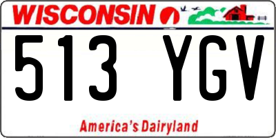 WI license plate 513YGV