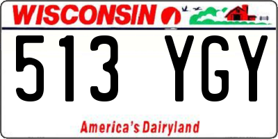 WI license plate 513YGY