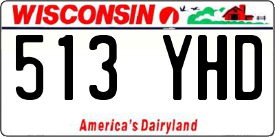 WI license plate 513YHD