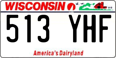 WI license plate 513YHF