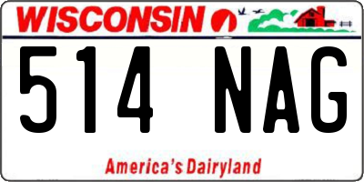 WI license plate 514NAG