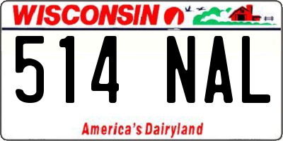 WI license plate 514NAL