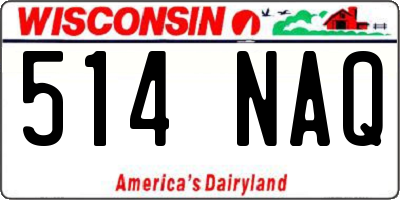 WI license plate 514NAQ