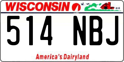WI license plate 514NBJ