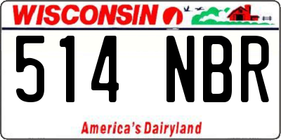 WI license plate 514NBR