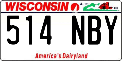 WI license plate 514NBY
