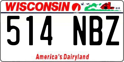 WI license plate 514NBZ