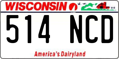 WI license plate 514NCD