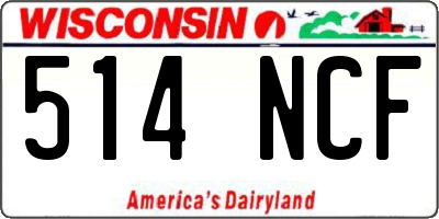 WI license plate 514NCF