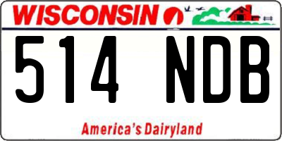 WI license plate 514NDB