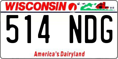 WI license plate 514NDG