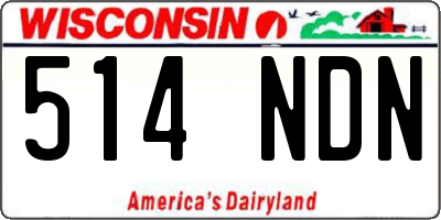 WI license plate 514NDN