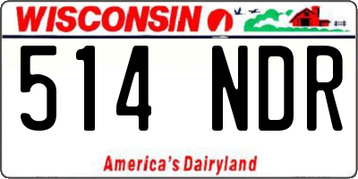 WI license plate 514NDR