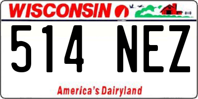 WI license plate 514NEZ