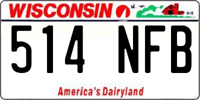 WI license plate 514NFB