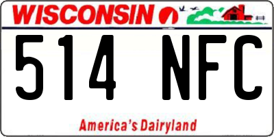 WI license plate 514NFC