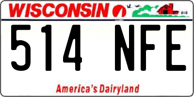 WI license plate 514NFE