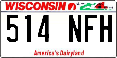 WI license plate 514NFH
