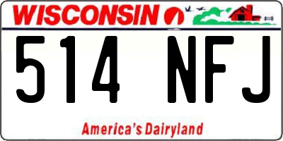 WI license plate 514NFJ