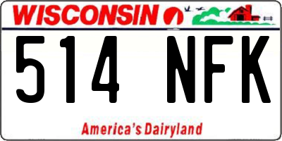 WI license plate 514NFK