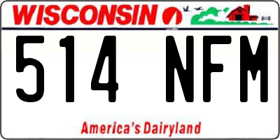 WI license plate 514NFM