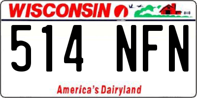 WI license plate 514NFN