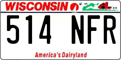 WI license plate 514NFR